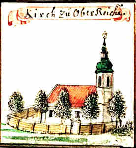 Kirch zu Ober Reiche - Koci, widok oglny